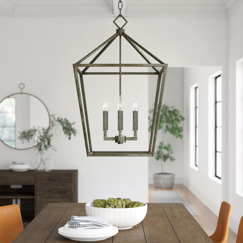 Three Posts™ Varnum 4 Light Lantern Geometric Pendant & Reviews Wayfair